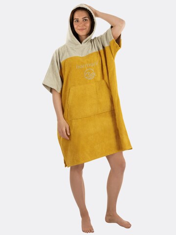 normani Long Bathrobe ' Kuta ' in Yellow: front