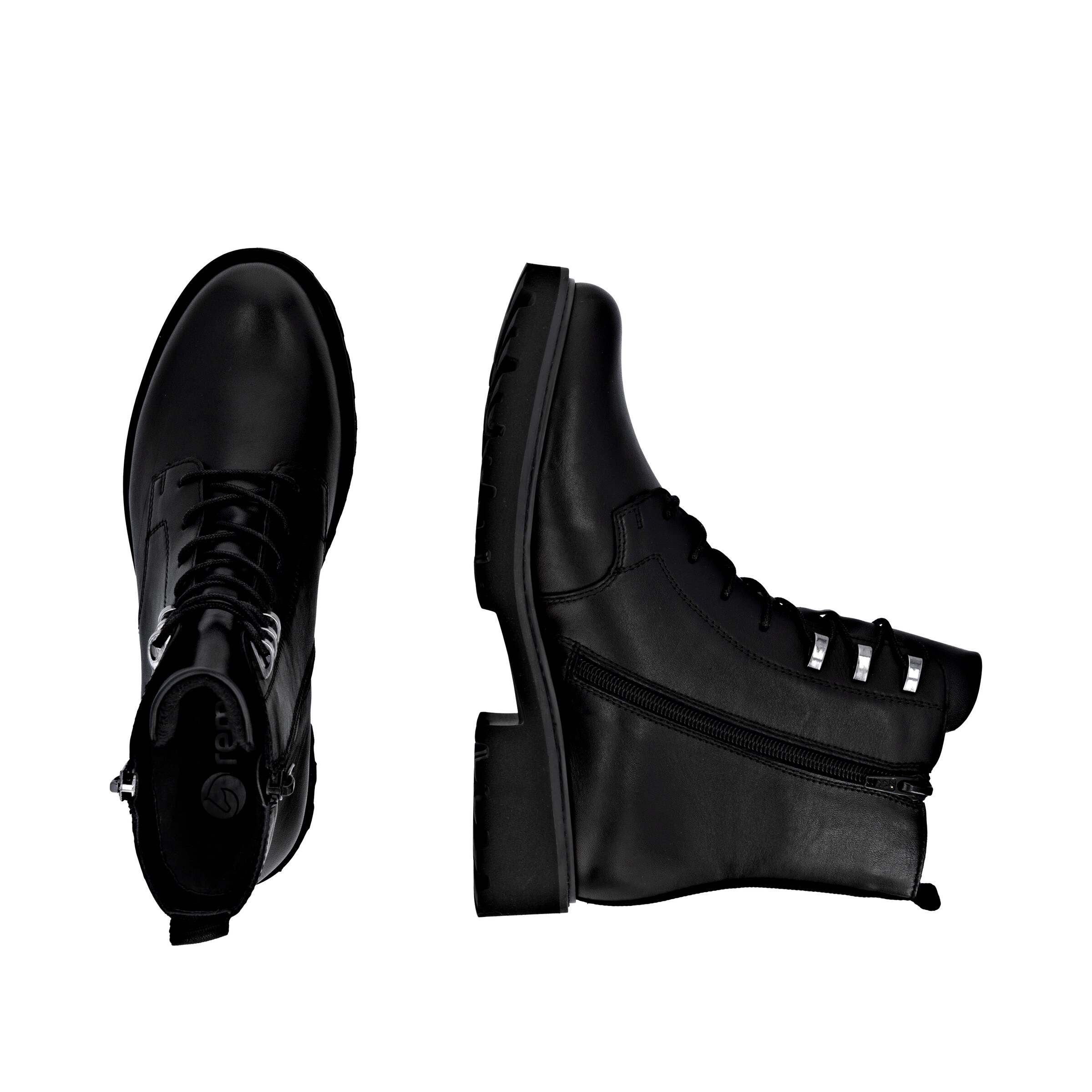 REMONTE Schnürstiefelette in Schwarz