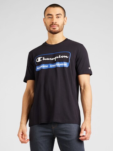 Champion Authentic Athletic Apparel T-Shirt in Schwarz: Vorderseite