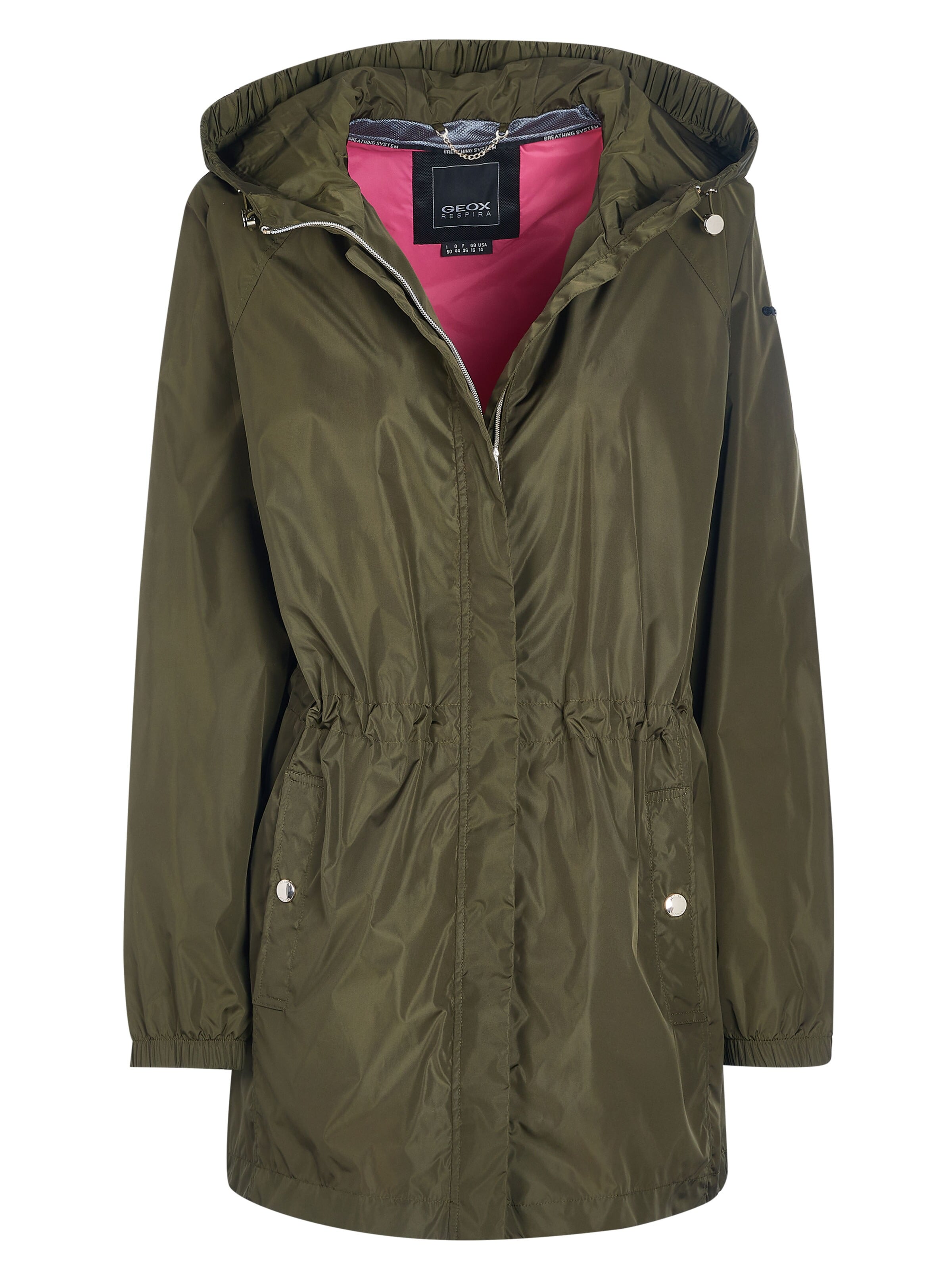 GEOX Veste mi-saison en L en vert foncé, Vue avec produit