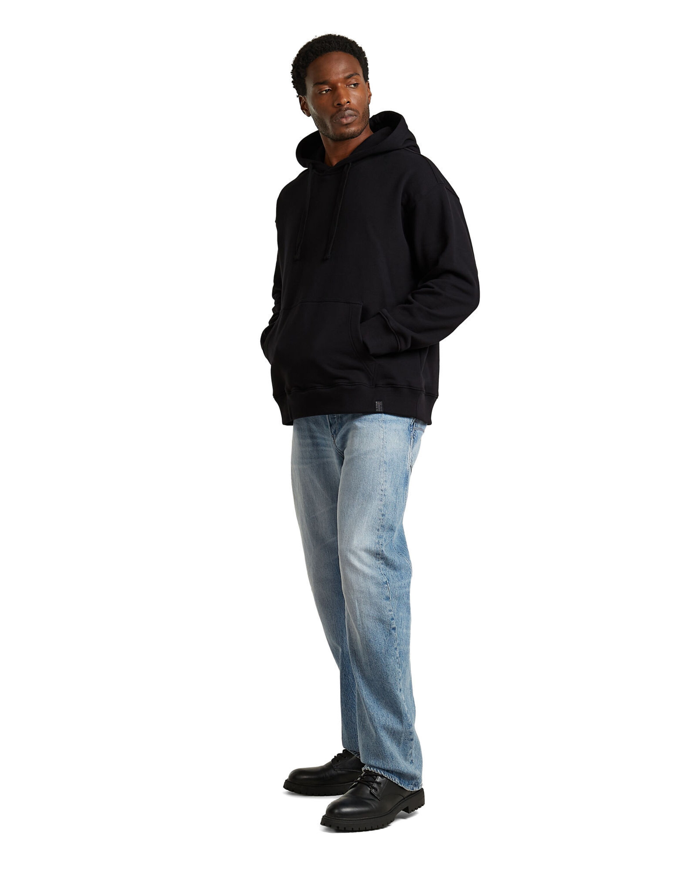 G-STAR Sweats-Sweater 'GS-01 Relaxed Hoodie' in Schwarz