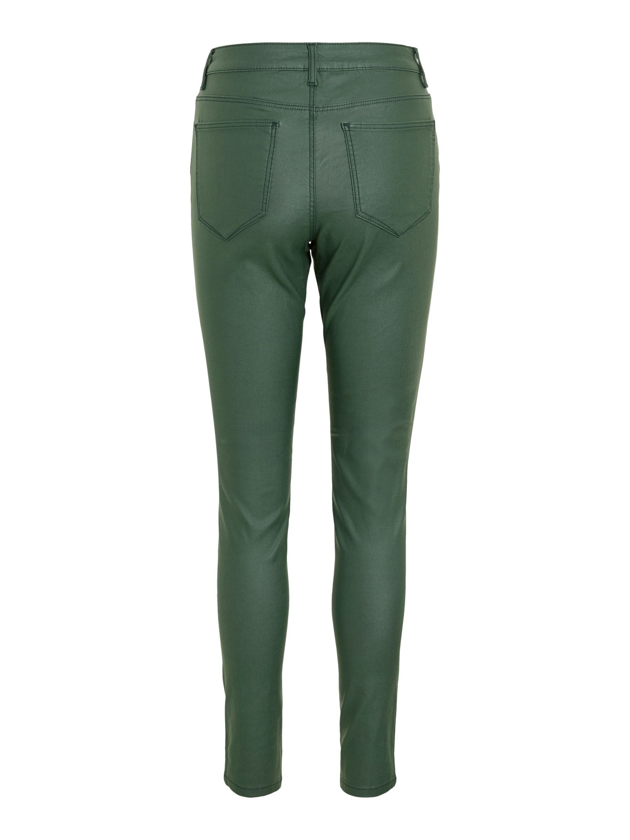 VILA Slim fit Trousers 'VISarah' in Green