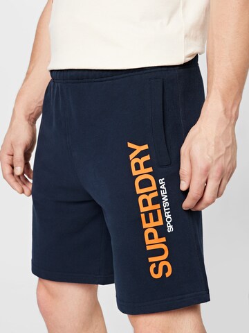 Superdry Regular Trousers in Blue