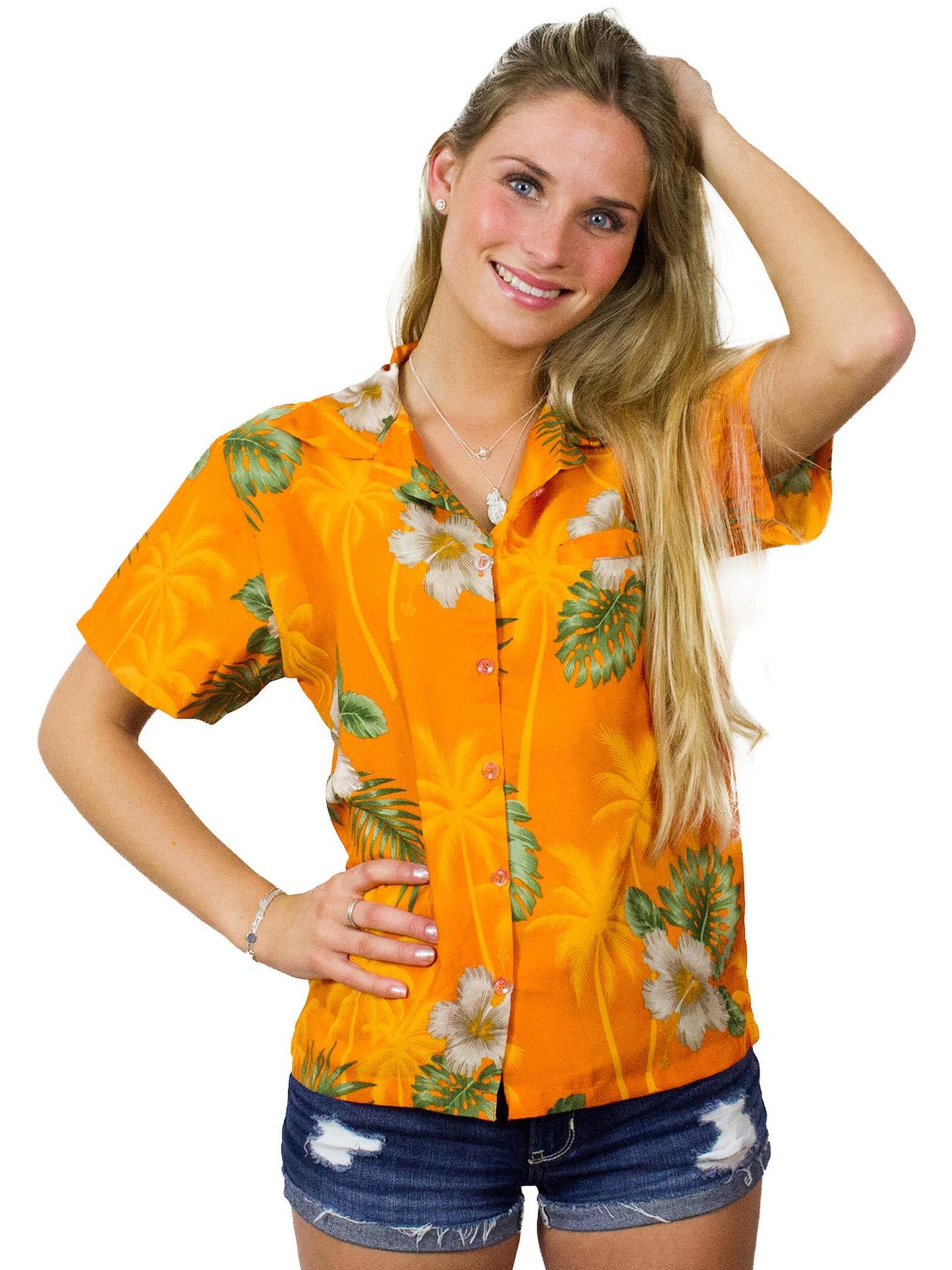 King Kameha Bluse 'Small Flower'‌‌‌‌‌‌‌‌ in Gelb