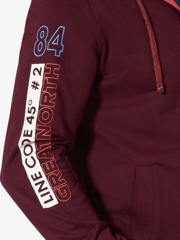 Jan Vanderstorm Sweatjacke 'Roderich' in Rot