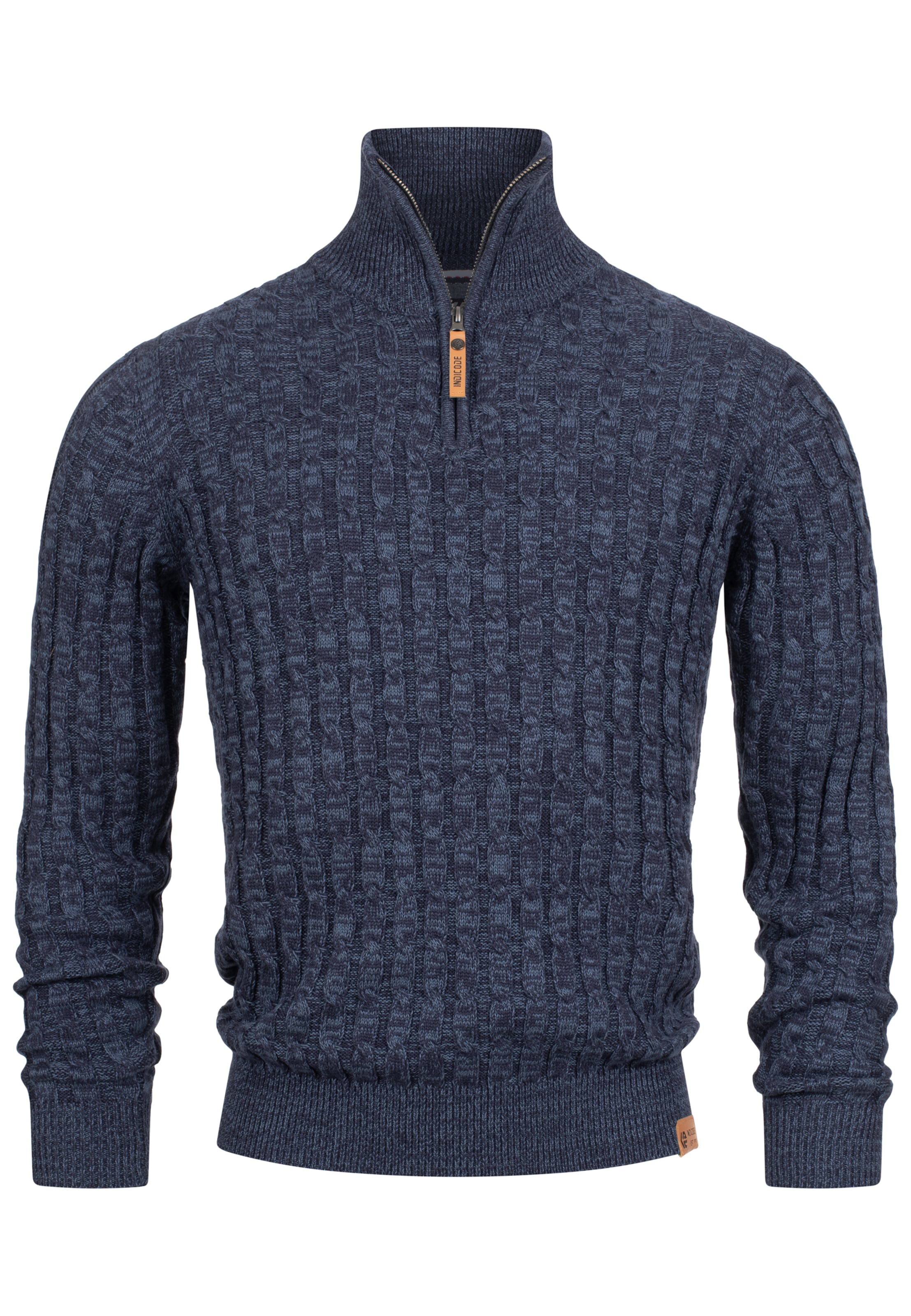 INDICODE JEANS Sweater ' Hector ' in Blue: front