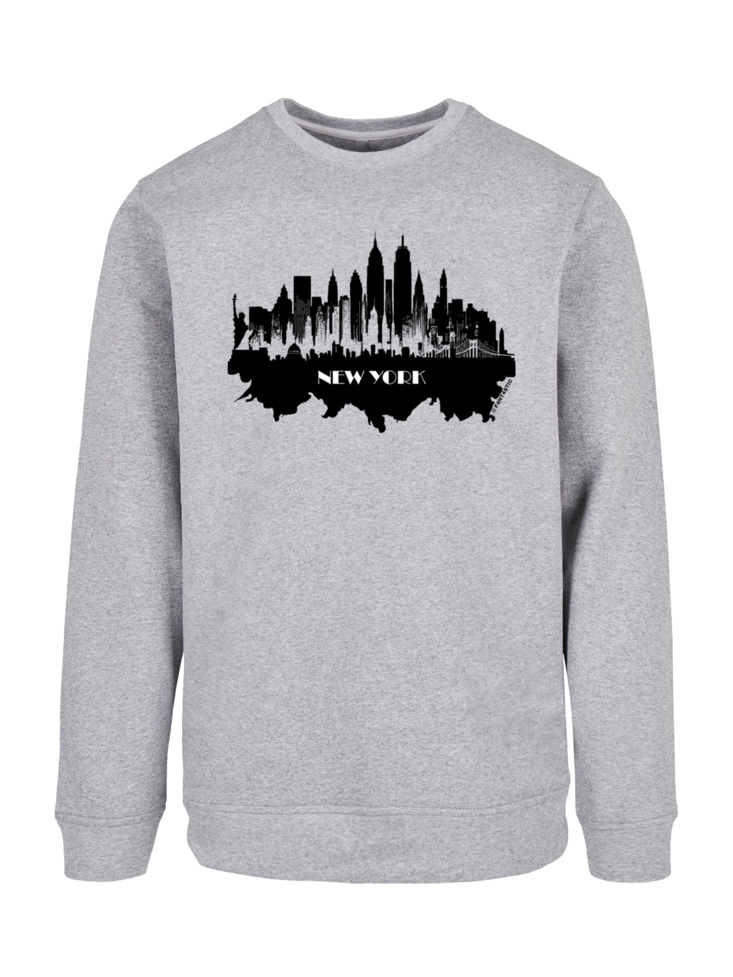 Sweat-shirt 'Cities Collection - New York skyline' F4NT4STIC en gris : devant