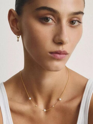 Chaîne 'Vergoldete Halskette mit Süßwasserperlen & Zirkonia' Thomas Sabo en or