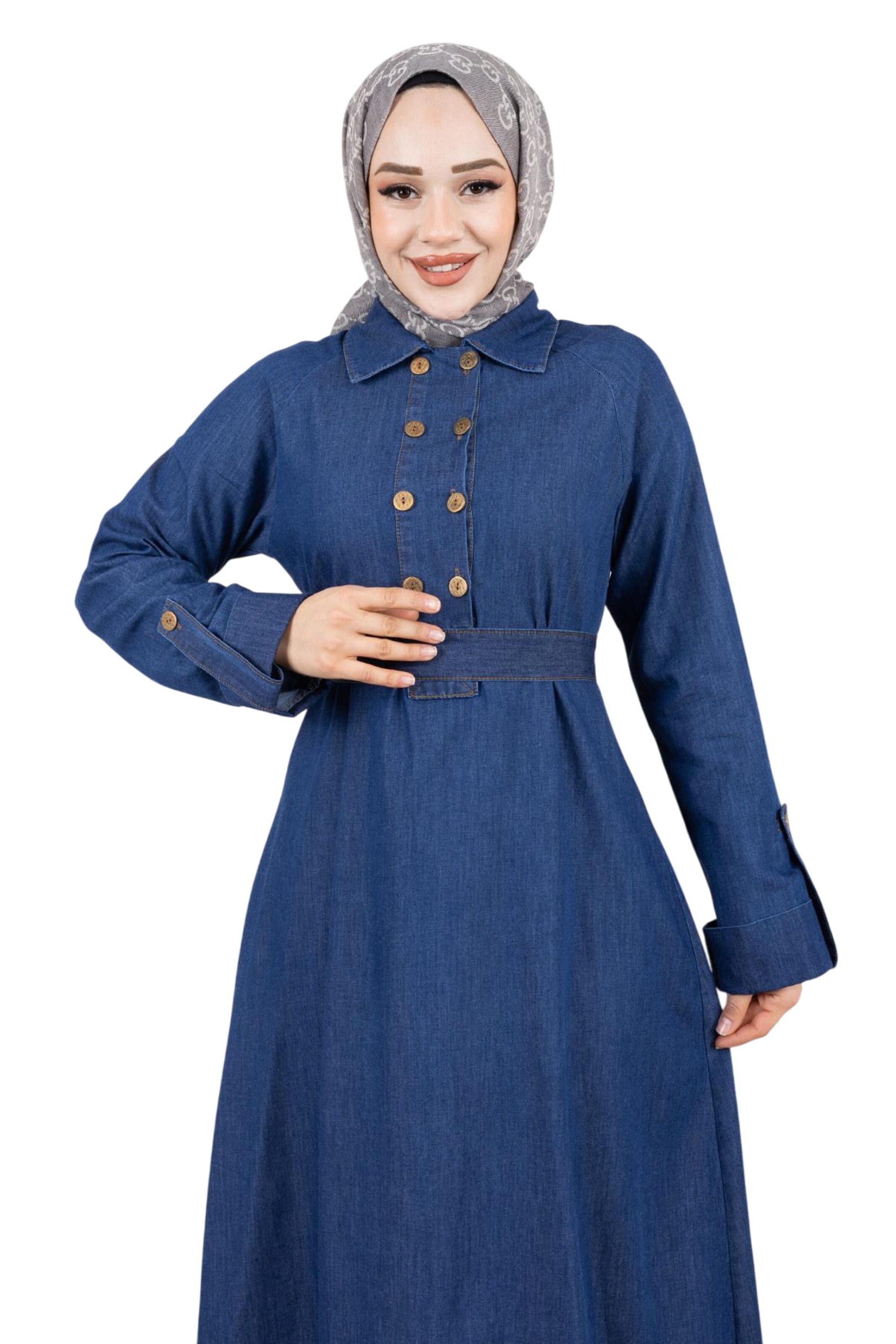 MODAMIHRAM Shirt dress in Blue