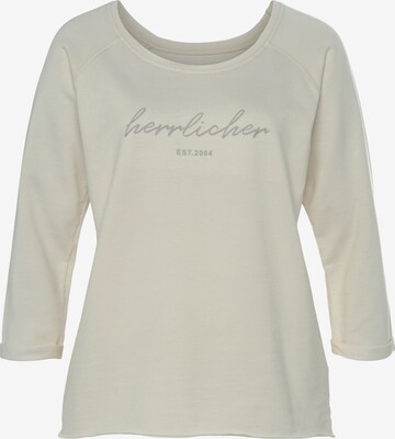 Herrlicher Sweatshirt in Beige: front