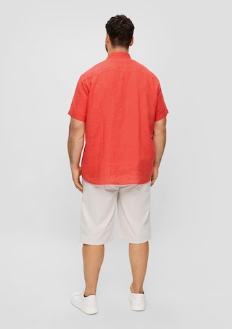 s.Oliver Men Big Sizes Regular fit Button Up Shirt in Red