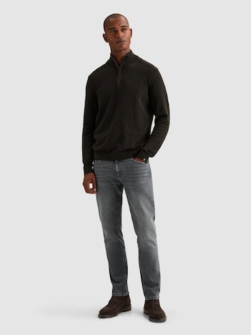 VANGUARD Pullover 'Pullover in tonal mouliné with half-zip' i sort