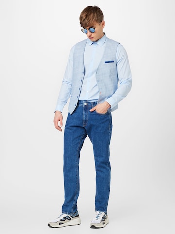 BURTON MENSWEAR LONDON Slim fit Button Up Shirt in Blue