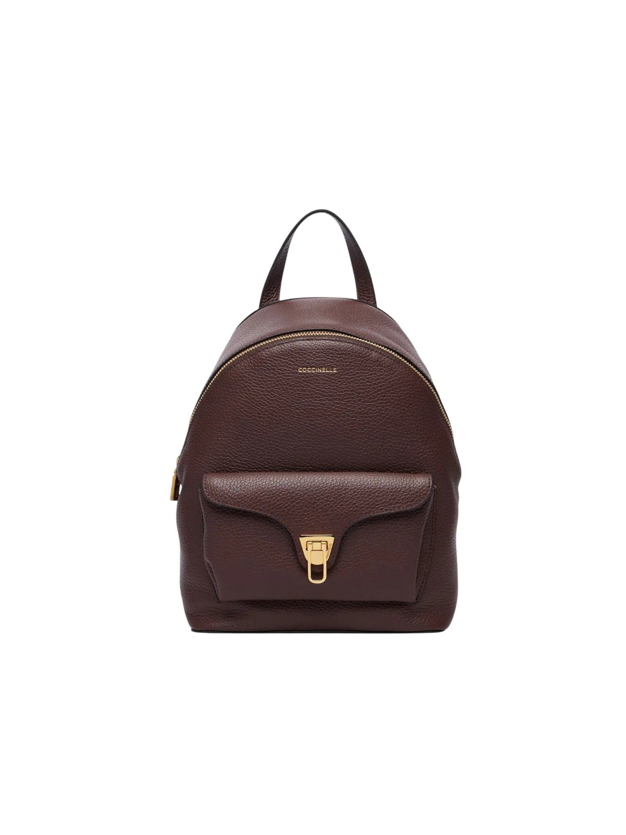 Coccinelle - Bolso de mano 'Coccinelle Beat Generatio Handbag Grained Leather' en marrón: frente