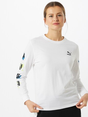 T-shirt PUMA en blanc : devant