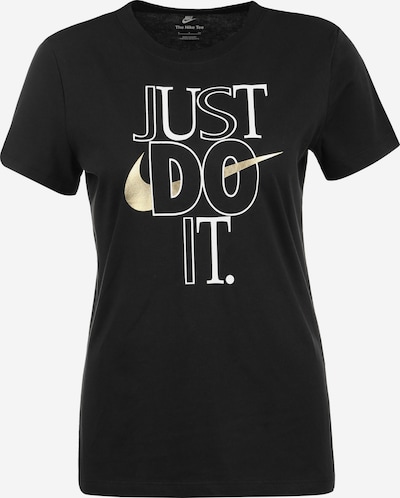 Nike Sportswear T-shirt 'Just Do It' en or / noir / blanc, Vue avec produit