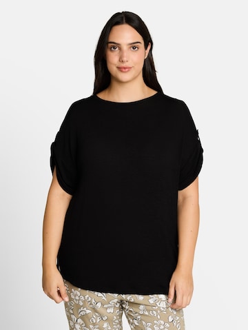 Tom Tailor Women + T-Shirt in Schwarz: Vorderseite