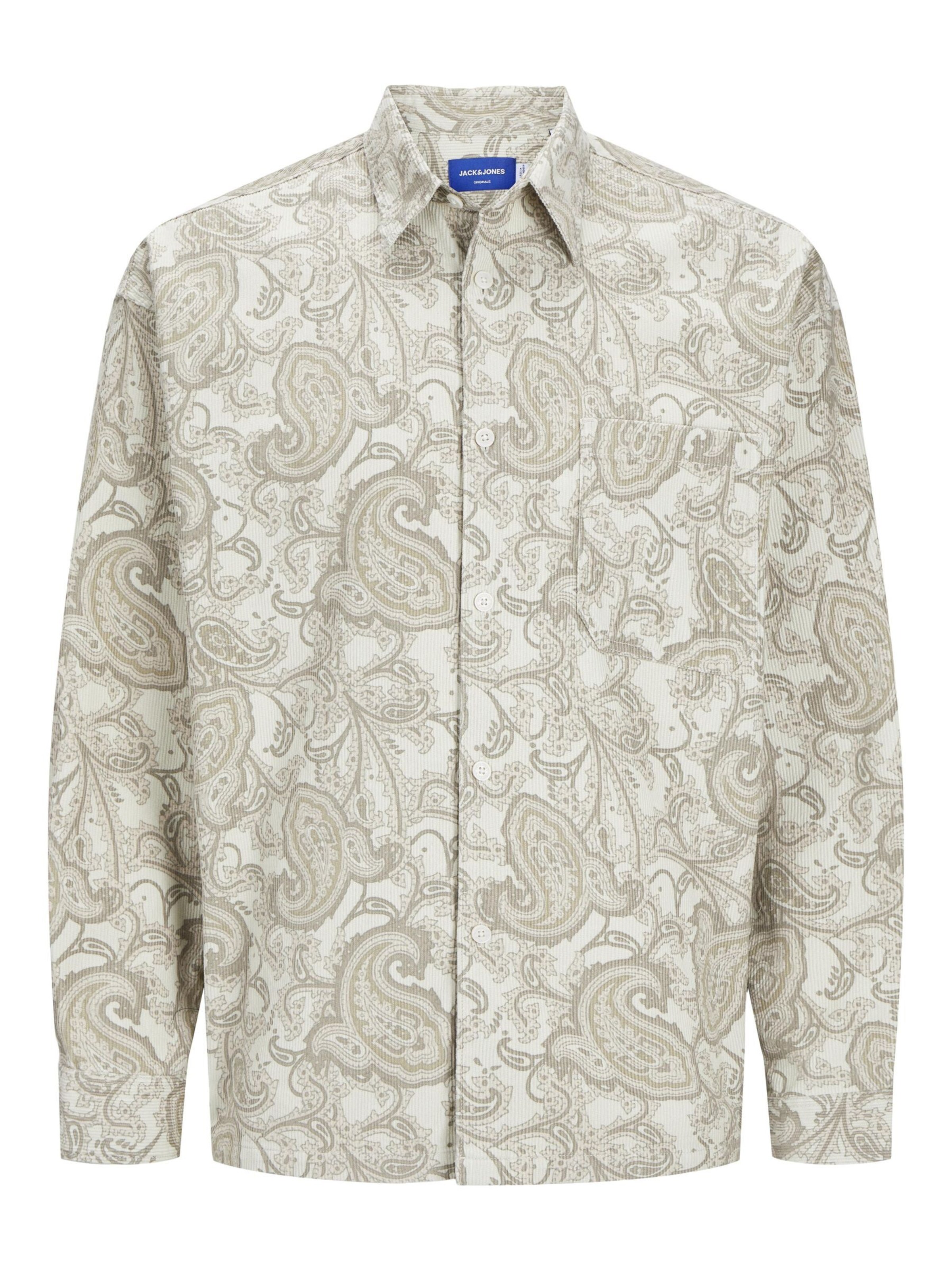 JACK & JONES Comfort fit Overhemd in Grijs: voorkant