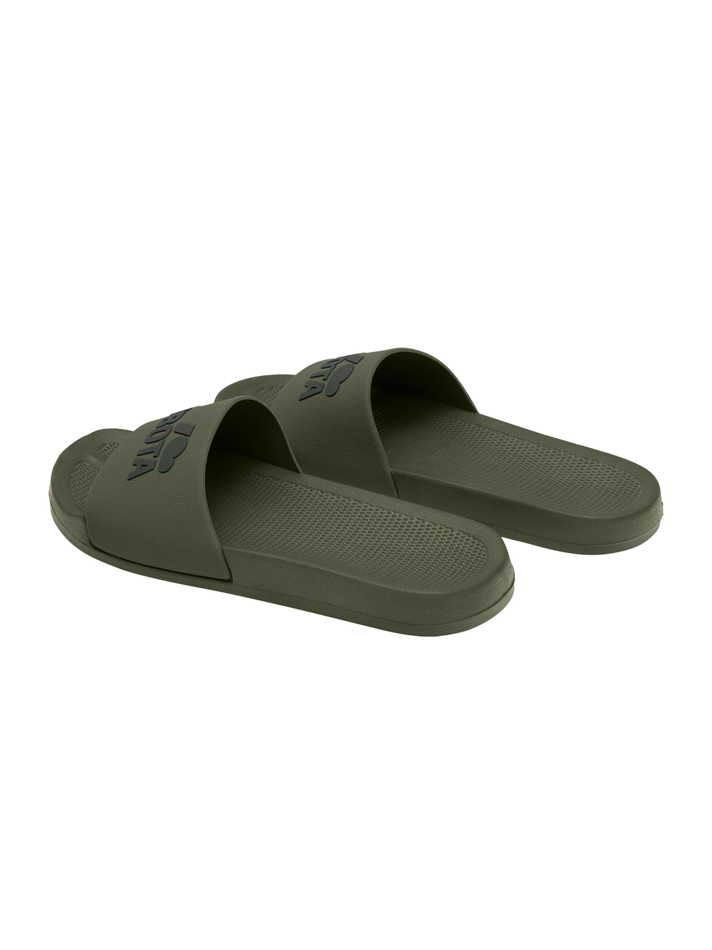 Kubota Strand-/badschoen 'Kubota Men's Slip-On Dark Green Basic Plain Pool Slides' in Groen