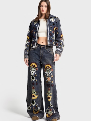 IT'S BASIC Wide leg Jeans 'Palazzo Mid Rise Jeans' in Bruin