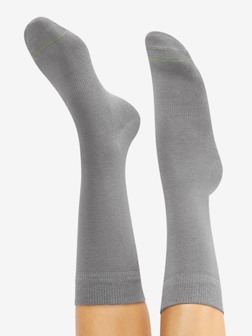 CHEERIO* Къси чорапи 'BEST FRIEND' в сиво: отпред
