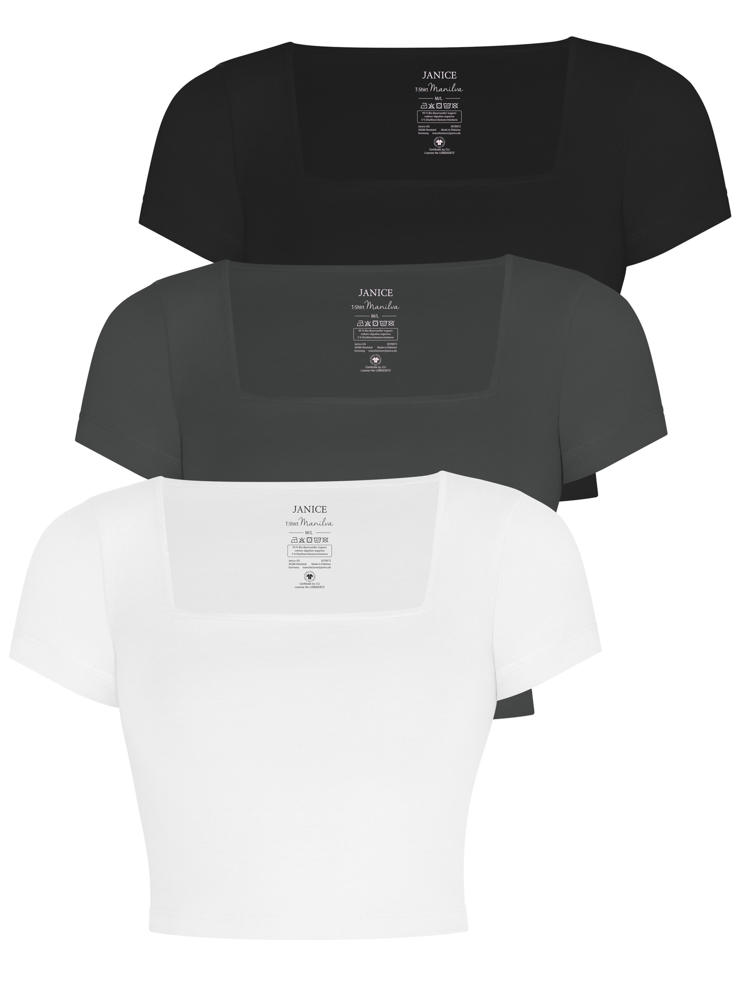Janice Shirt in Grijs: voorkant