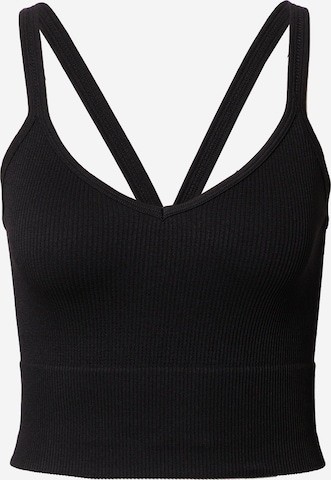 Cotton On Sports Top in Black: front