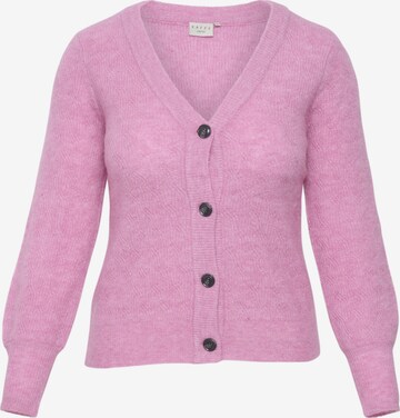 KAFFE CURVE Knit Cardigan 'Ella' in Pink: front