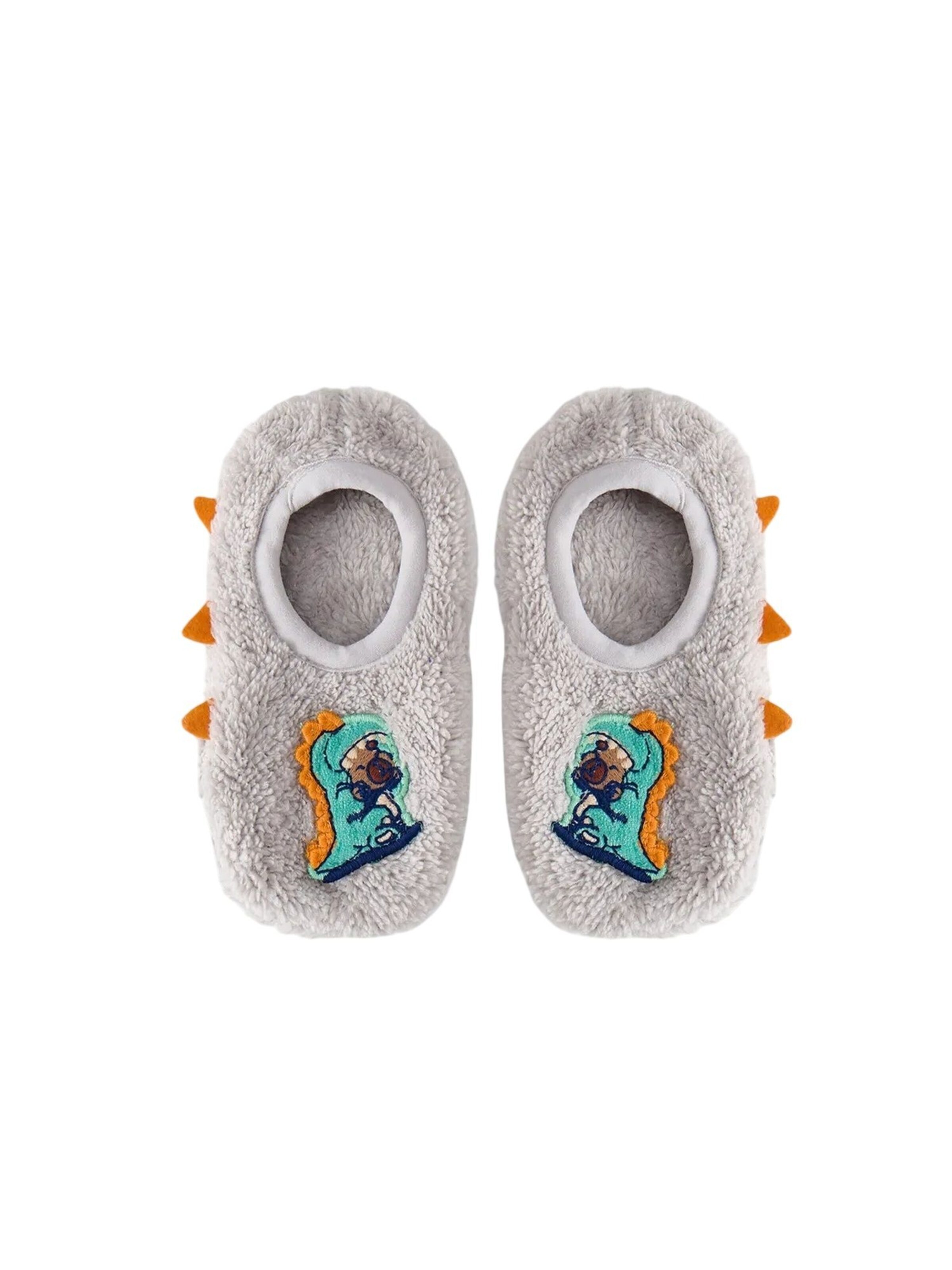 Penti Sokken 'PENTI Dino Power Hausschuhsocken' in Grijs: voorkant