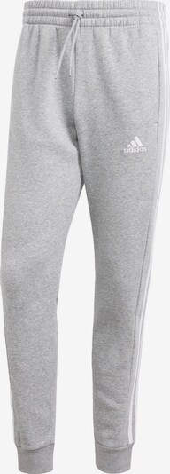 ADIDAS SPORTSWEAR Pantalon de sport 'Essentials' en gris / blanc, Vue avec produit