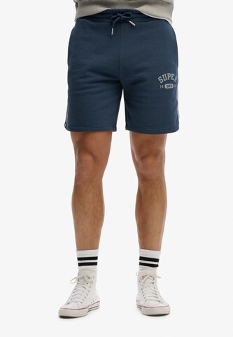 Regular Pantalon 'Athletic Essentials' Superdry & Co en bleu : devant