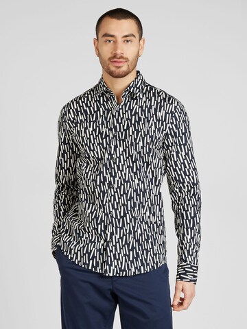 HUGO Red - Ajuste regular Camisa 'Ermo' en azul: frente