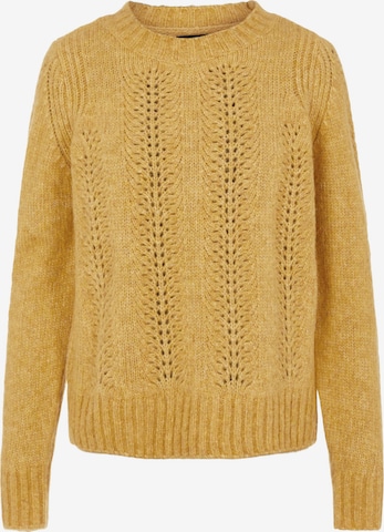 PIECES - Pullover 'Bibi' em amarelo: frente