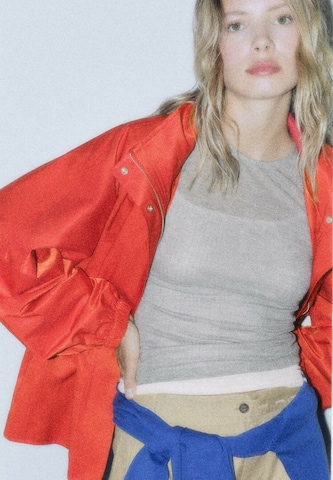 T-shirt 'PACIFIC' Pull&Bear en gris : devant