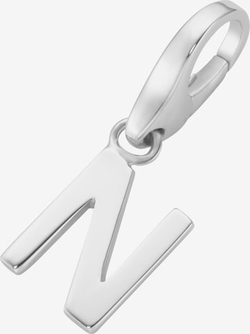 Ciondolo 'N' di Giorgio Martello Milano in argento: frontale