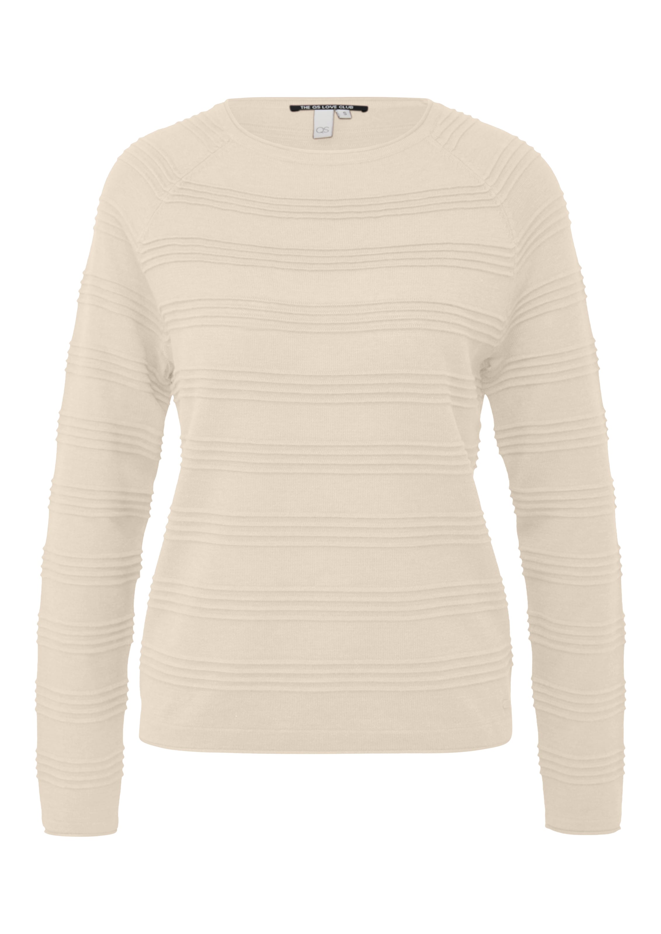 QS Pull-over en L en beige clair, Vue avec produit