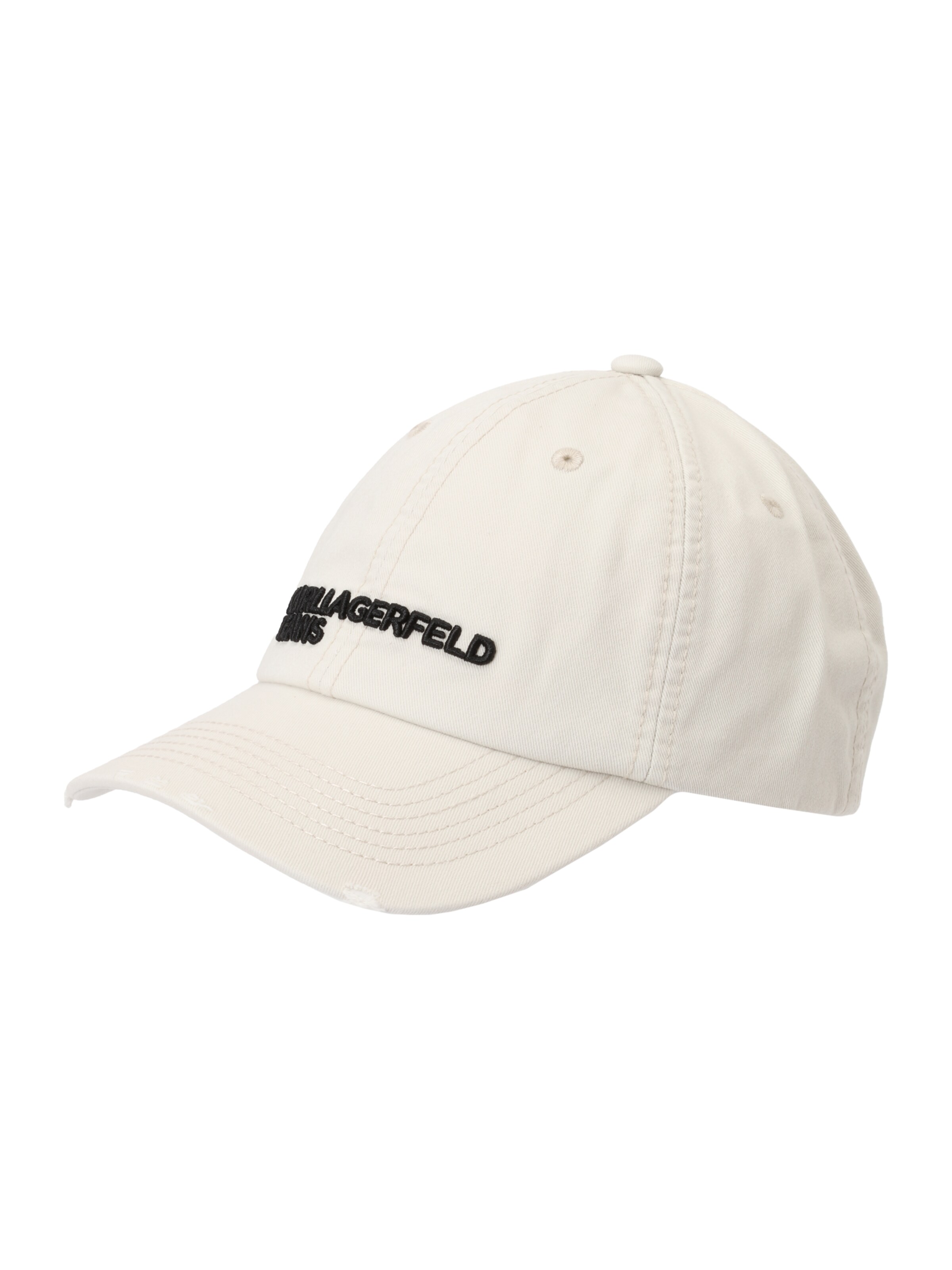 KARL LAGERFELD JEANS Kapa | kremna / črna barva, Prikaz izdelka