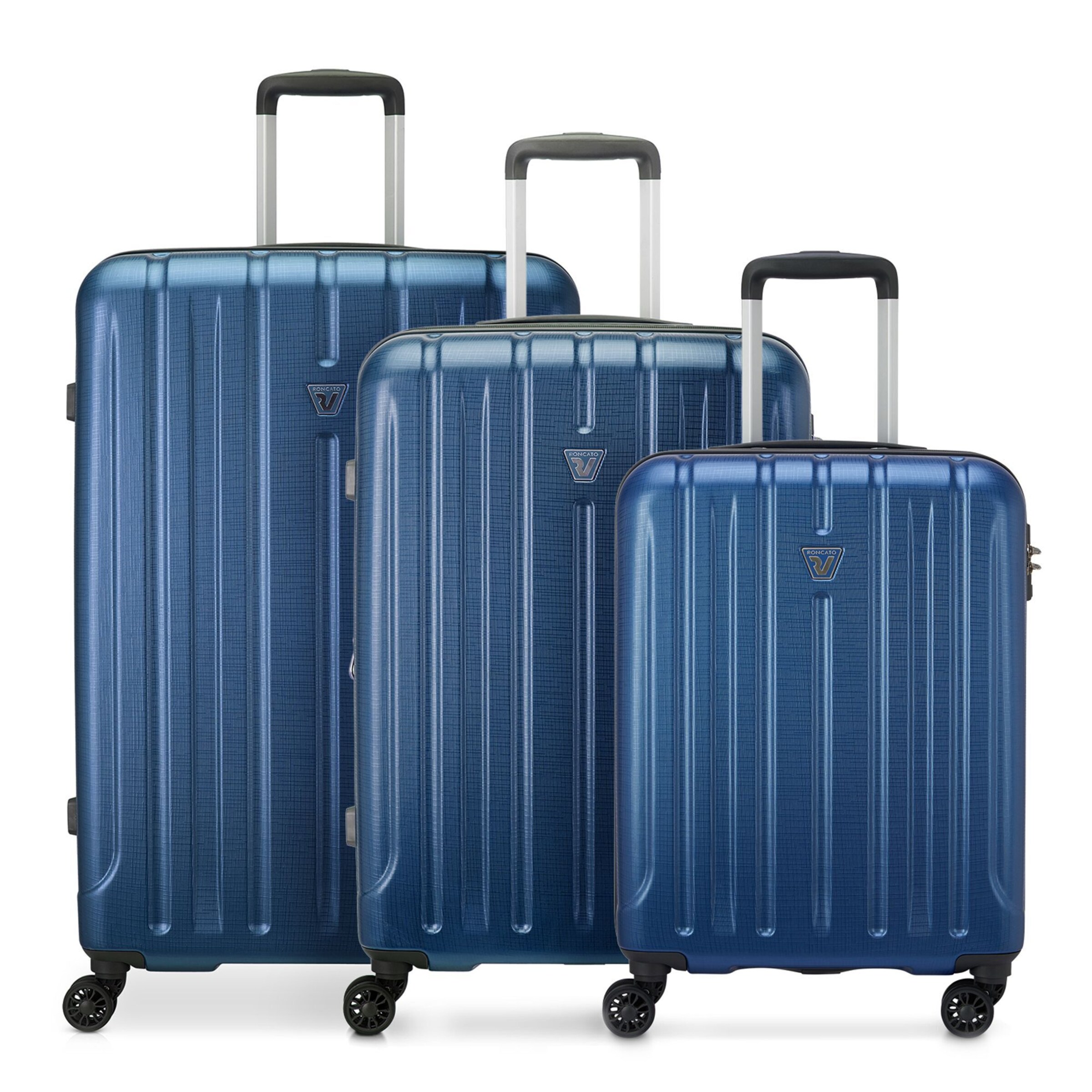 Roncato Suitcase Set 'Kinetic 2.0' in Blue: front