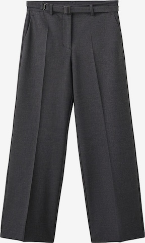 MANGO Pleat-Front Pants 'Carlota' in Grey: front