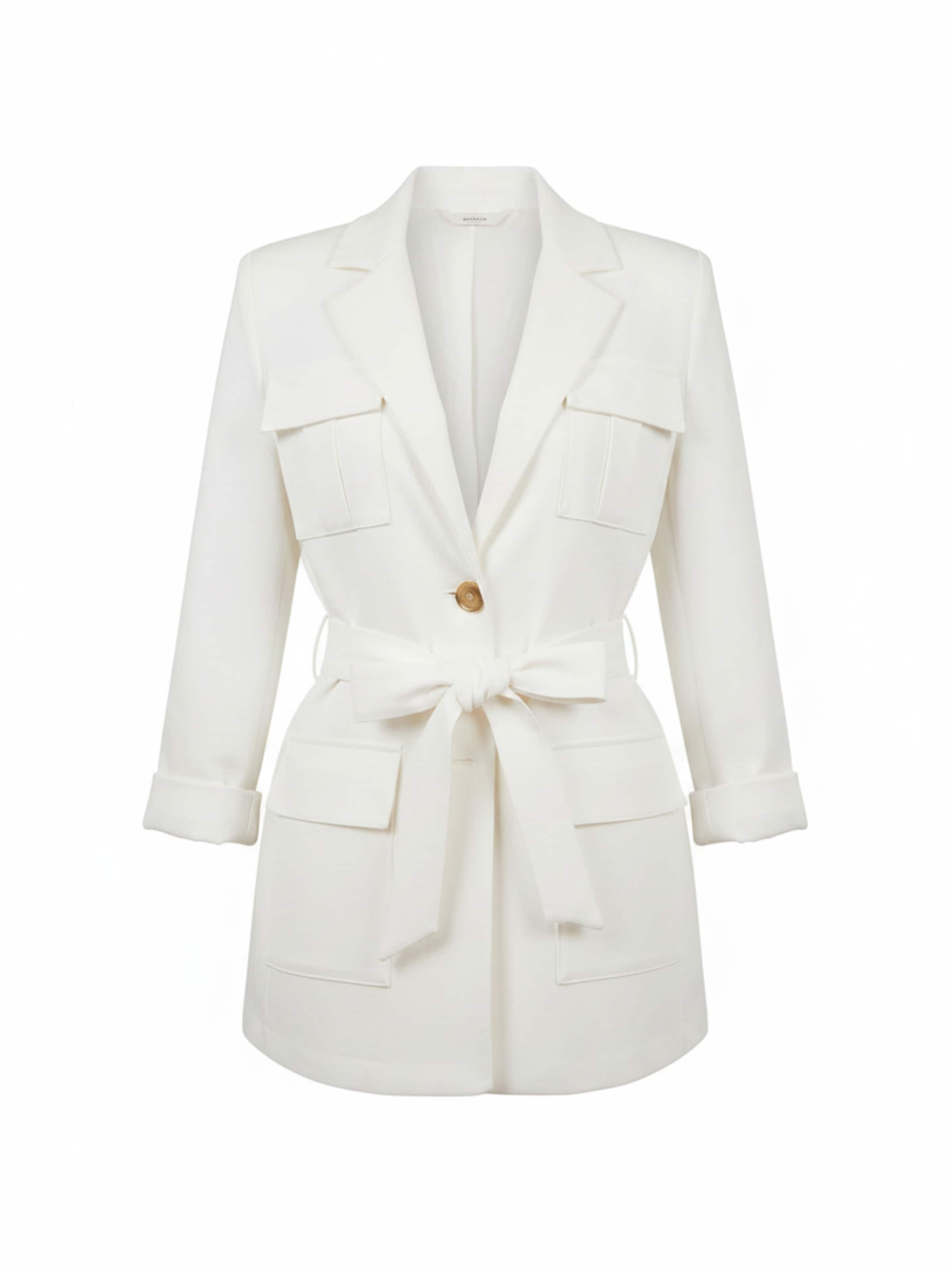 WEARABLE STORIES Between-season jacket 'Luna' in White: front