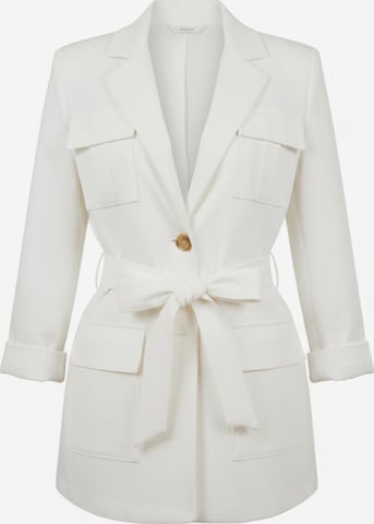 WEARABLE STORIES Between-season jacket 'Luna' in White: front