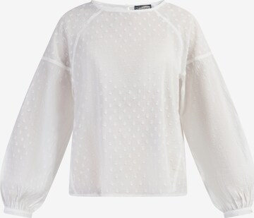 DreiMaster Vintage Μπλούζα 'Abrel' σε λευκό: μπροστά