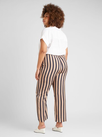 ONLY Carmakoma Regular Trousers 'CHEYENNE' in Brown