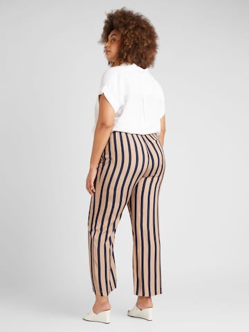 ONLY Carmakoma Regular Pants 'CHEYENNE' in Brown