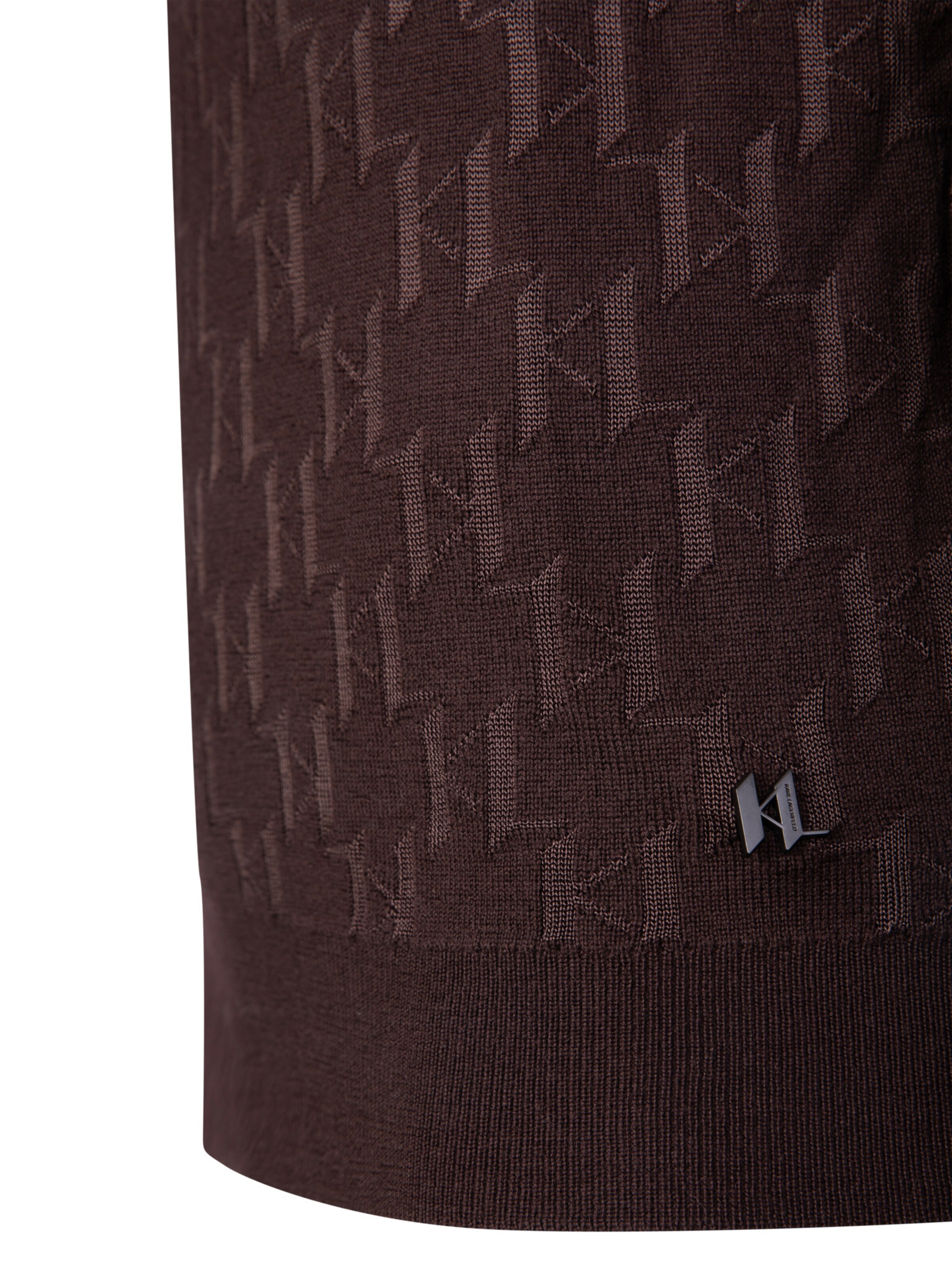Pull-over Karl Lagerfeld en marron : devant