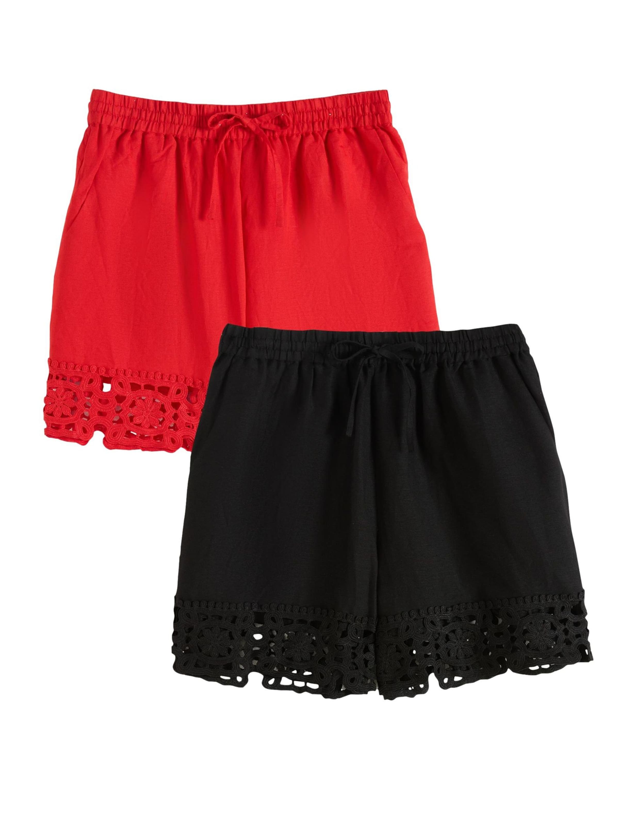 love & roses Regular Broek in Rood: voorkant