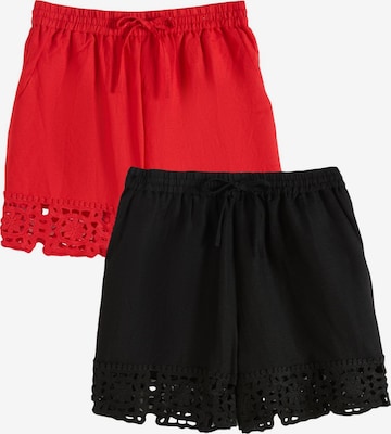 love & roses Regular Broek in Rood: voorkant