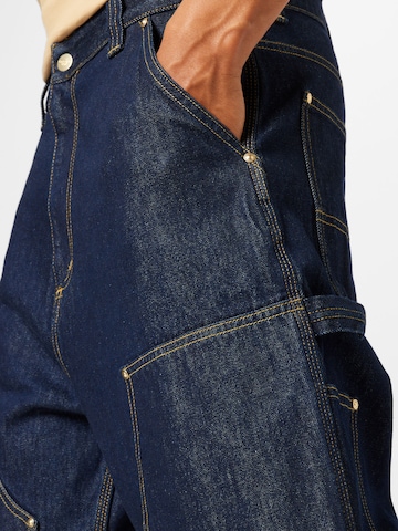Carhartt WIP Zvonové kalhoty Džíny – modrá