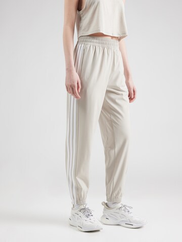 ADIDAS PERFORMANCE Tapered Sports trousers 'Essentials' in Beige: front