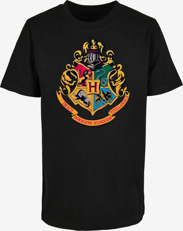 ABSOLUTE CULT Shirt ' Harry Potter-- Hogwarts Crest Gold' in Zwart: voorkant